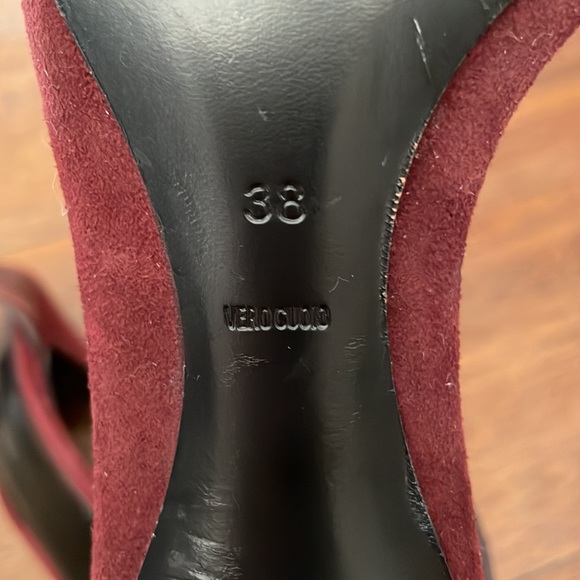 Alexander Wang burgundy heels with Velcro closure around ankle. Size 38 - Picture 7 of 7